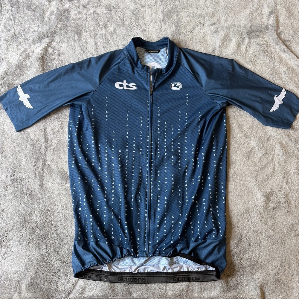 Giordana Women's Blue Cycling Jersey Shirt Size XL Zip